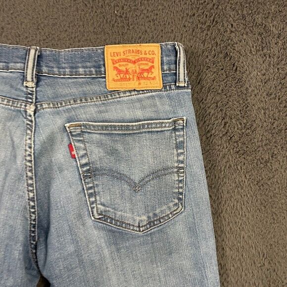 Levis Jeans Mens 32x34 (Fits 31x32) Blue 511 Slim Fit Light Wash Denim Stretch - Picture 8 of 16
